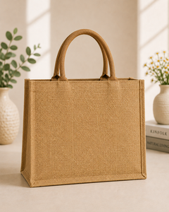 Bolsa de Yute con Bordado de Árbol, Estilo Bohemio, Abierta, para Compras, para Todas las Temporadas - Product Image 6