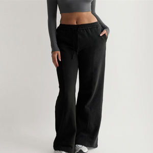 Women's Athletic Sweatpants <b>High</b> Waist Fleece Jogger Pants Custom Private Label Gym Running Casual Wear For Woman - Product Image 6