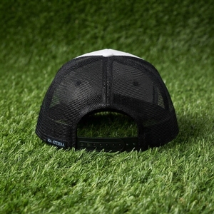 Men's White <b>Black</b> Trucker <b>Cap</b> Custom Embroidered Logo Mesh Back <b>Baseball</b> Hat Adjustable Outdoor Streetwear - Product Image 6
