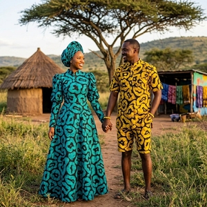 100 Tissus en Coton Imprimé Wax Africain de Haute Qualité, Vente en Gros, Fabricant de Textiles Personnalisés OEM ODM, Tissu de Mode - Product Image 1