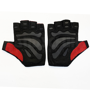Gants de musculation professionnels rouges et noirs avec rembourrage amélioré de la paume |   Poignée antidérapante de qualité supérieure pour un équipement de musculation ultime - Product Image 2