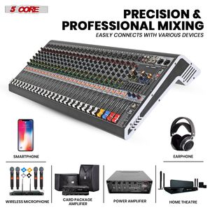 Mixer Audio Professionale a 24 Canali MX 24CH Modello L D0100H5LZW8 con Bluetooth USB Analogico - Product Image 5