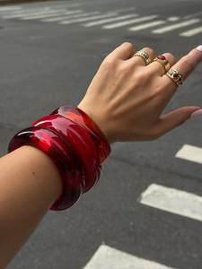 High Quality Vintage Epoxy Resin Bangle <b>Stack</b> for Women Wedding Party Festive Handmade Boho Fashion <b>Bracelet</b> Jewelry Accessory - Product Image 6