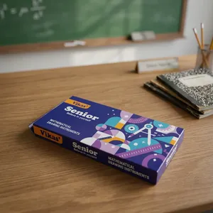 Juego de Instrumentos Matemáticos Completo Vikas Senior Geometry Box, de Alta Demanda, para Dibujo Técnico Escolar, Universitario e Ingeniería, en Oferta - Product Image 3