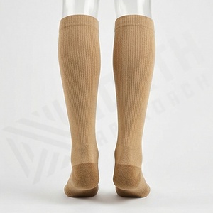 Knee High Solid Color Knitted <b>Socks</b> Regular Style Athletic <b>Compression</b> Support Breathable Moisture Wicking Running <b>Socks</b> - Product Image 2