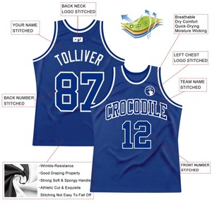 Vente en gros directe OMMIZ INDUSTRY Maillot de basket-ball authentique rétro personnalisé de qualité supérieure violet blanc-gris - Product Image 5