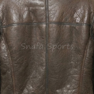Classic 100% Genuine Leather Plus Size Motorcycle Winter Warm <b>Shearling</b> Fur Reversible Front <b>Men's</b> Leather <b>Jackets</b> - Product Image 5