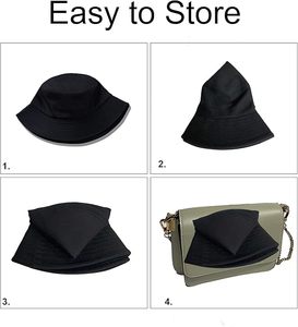 Bucket <b>Hat</b> for Women <b>Men</b> Cotton Summer Packable <b>Sun</b> Beach Fishing <b>Hats</b> Travel Cap - Product Image 2