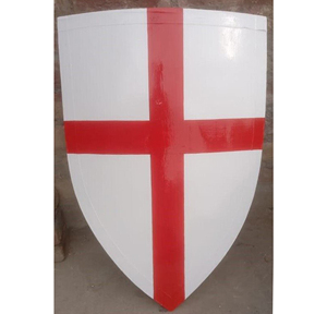Escudo de Caballero Medieval Hecho a Mano en Acero Pulido con Grabado Impreso, para Cosplay, Reenactamiento, Halloween, Día de San Valentín - Product Image 1