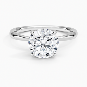 Bague de fiançailles et de mariage solitaire en argent 925 plaqué rhodium, sertie d'une grande pierre ronde taillée en fleur, certifiée GRA 2 carats - Product Image 4