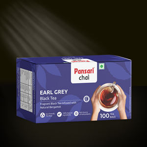 Sachets de thé noir Earl Grey, 100 infusions (1,8 g chacune) Thé noir parfumé infusé à la bergamote naturelle - Product Image 2