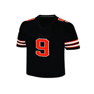 Maillot de football américain à manches courtes personnalisable - Durable, respirant, 100% polyester, antibactérien, vêtements de sport unisexes - Product Image 3