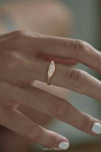 แหวนหมั้นเพชรทรงมาร์คีส์ทองคำแท้ 14k สำหรับผู้หญิง สไตล์คลาสสิก ได้รับการรับรองจาก IGI เพชรเพาะเลี้ยงในห้องปฏิบัติการ - Product Image 4