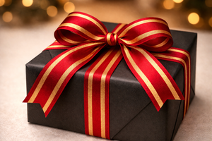 ริบบิ้นตกแต่งลายทางสีแดงทองเมทัลลิกขนาด 25 มม. สำหรับตกแต่งเสื้อผ้าและบรรจุภัณฑ์ จากบริษัทนีลกามัล อินดัสทรีส์ - Product Image 4