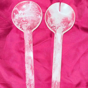 Cuchara de resina hecha a mano con diseño brillante multicolor para el hogar, cocina, comedor de lujo, postre, azúcar, accesorio para servir. - Product Image 1