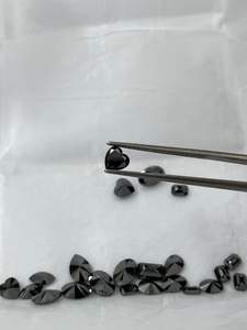 Diamant noir naturel chauffé d'origine africaine, certifié, taille brillant ronde, calibré, pour la fabrication de bijoux - Product Image 5