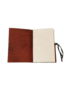 Diario de cuero del estilo del Suroeste, Cuaderno Kokopelli, Diario de papel hecho a mano con borde deshilachado, Cuaderno de viaje con cierre de hilo y cubierta de cuero - Product Image 6