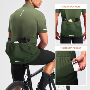 Maillot de cyclisme professionnel respirant avec poches sécurisées pour le cyclisme et les compétitions - Product Image 3
