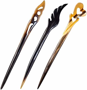 Luxury Cow Ox Horn Made <b>Hair</b> Stick <b>Pin</b> Natural Colors Buffalo Cow Ox Horn Made <b>Hair</b> Sticks <b>Pins</b> <b>Hair</b> Accessories Cow Horn <b>Pin</b> - Product Image 4