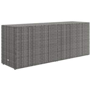 Armadio da giardino in Poly Rattan grigio 78 "x 21.9" x 31.5" - Product Image 6