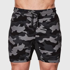 Pantalones cortos de chándal de algodón 100% personalizados para hombre, ropa de calle de verano de gran tamaño transpirable, pantalones cortos informales con cordón para correr en el gimnasio para - Product Image 1