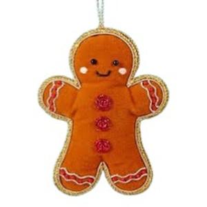 Ornement suspendu Zari en pain d'épices de Pâques – Décoration festive en tissu, boule brodée dorée, joli cadeau de printemps à suspendre à l'arbre - Product Image 1