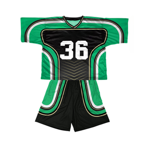Ensemble short et maillot de lacrosse orange – Tenue d'équipe athlétique respirante en maille polyester – Vêtements de sport performants - Product Image 4