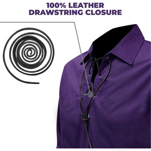 Camisa Ghillie Personalizada de Alta Demanda en Morado Oscuro, Prenda Tradicional de Hombre de las Tierras Altas - Product Image 5