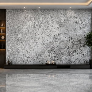 Mármol Calcita Pulido ALPINE WHITE Ecológico con Vetas Negras y Verdes, Gran Losa, Diseño 3D, Decoración Moderna para Paredes de Sala de Estar - Product Image 1