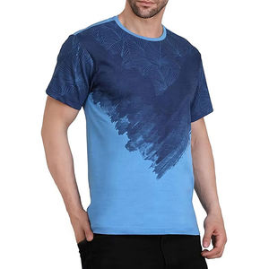 T-shirts pour hommes de haute qualité en tissu tricoté 100% coton respirant, taille plus, manches courtes, col rond, imprimé personnalisé, coupe régulière - Product Image 3