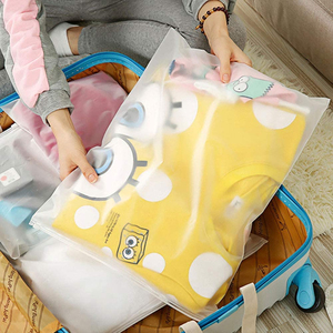 Printed Multi-Color Customizable Matte Clear Moisture Proof <b>PVC</b> Zipper Plain Bag <b>Clothes</b> Waterproof Portable - Product Image 4