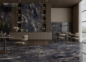 Calypso Golden Dark – Baldosa de Porcelana de Lujo con Aspecto de Mármol Oscuro - Product Image 1