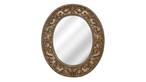 Espejo de Pared Decorativo Ovalado de Vidrio Ecológico Hecho a Mano, para Sala de Estar, Regalo de Aniversario, de Indonesia - Product Image 2