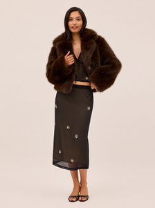 Wholesale <b>Winter</b> Warm Long Furry Vegan Fur Coat Women Faux Fur Jacket Coat Short Style <b>Winter</b> Clothes - Product Image 4