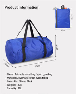 Sac de voyage pliable imperméable imprimé de haute qualité, grande taille, pour bagages, réutilisable, en nylon 210D - Product Image 5