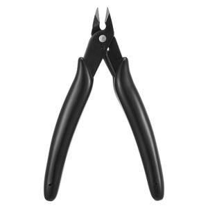 Alicates para extensiones de cabello con mango metálico negro, herramienta para cerrar microperlas, para instalación y extracción, alicates de corte. - Product Image 1