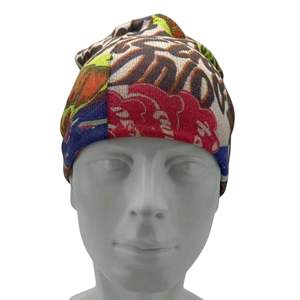 Gorros de punto ajustables sublimados con logo personalizado, MOQ bajo, tejido acrílico/algodón jacquard de alta calidad, con puntos acanalados y lazos de frutas. - Product Image 6