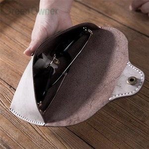 Genuine Leather Eyewear Cover Protective Sunglasses Sleeve Wholesale Leather Goods Manufacturer LGC-0082 - Product Image 4