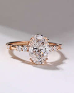 Anillo de Compromiso/Boda de Oro Blanco de 14k con Diamante Cultivado en Laboratorio IGI/GIA, Corte Pera, Unisex, para Regalo de Aniversario - Product Image 3