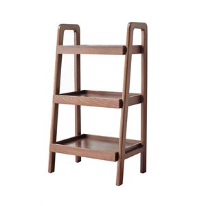 Panca portaoggetti in legno di faggio a 3 livelli Color noce portaoggetti in rovere portascarpe per ingresso cucina con Patio - Product Image 4