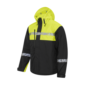Chaqueta de Trabajo Reflectante Hecha de Tela de Poliéster, Chaqueta de Seguridad Invernal con Logotipo Personalizado, Chaqueta de Trabajo de Seguridad Reflectante 3M - Product Image 3