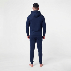 Ensemble de survêtement homme coupe classique, personnalisable avec logo, pour le sport et le jogging, OEM, bleu marine tendance - Product Image 3