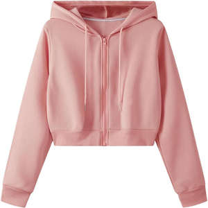 wholesale fully Customized Made Women's <b>Multicolor</b> Crop <b>Top</b> Hoodie High Quality Whole Sale Price Crop <b>Top</b> Hoodies - Product Image 1