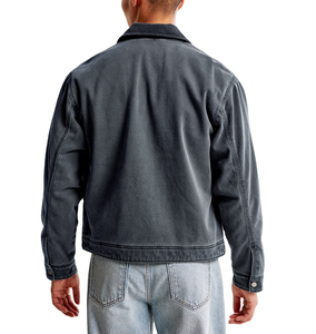 Top Trending Men's Washed Cotton Zip Up <b>Jacket</b> <b>Corduroy</b> Turn Down Collar Workwear Coats bomber <b>Jacket</b> - Product Image 3