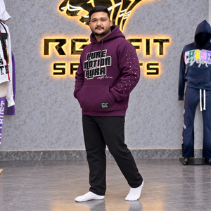 Sweat-shirt à capuche unisexe personnalisé en molleton, coupe oversize, style streetwear, imprimé graphique, manches ornées de strass, étiquette personnalisée, vêtements OEM ODM - Product Image 3