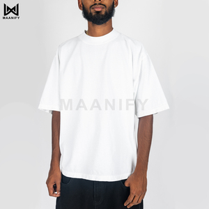 เสื้อยืดโอเวอร์ไซซ์สะพายไหล่ผ้าย้อมสีเสื้อผ้าขนาดใหญ่เสื้อยืดผ้าฝ้ายเฮฟวี่เวท - Product Image 4