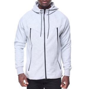 Vente en gros 100% Cotton Tech Fleece Hoodie Hommes Oversize Full Zip Up Hoodies Blanc Unisexe Plus Size Hommes Zipper Hoodie Vêtements Hommes - Product Image 1