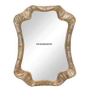 Espejo Decorativo de Pared Redondo de Metal Nórdico Personalizado, Acabado Dorado Antiguo, Nuevo, Decoración para el Hogar - Product Image 4