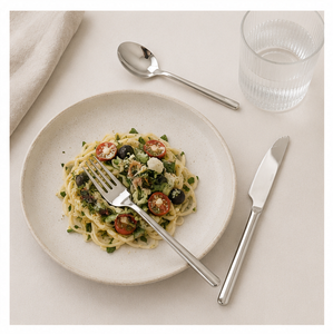 High Quality Luxury Stainless Steel Eco-friendly Minimalist Design Silver Cutlery <b>Set</b> for Home Wedding and Restaurant Use - Product Image 4