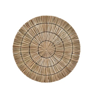 Placa de juncia redonda multifunción a todo color al por mayor diseño moderno Art Deco para colgar en la pared para la decoración o el almacenamiento de la cocina del hogar - Product Image 1